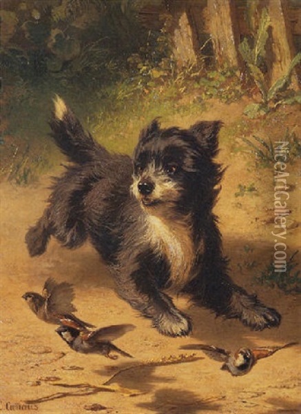 The Bird Chaser Oil Painting - Conradyn Cunaeus