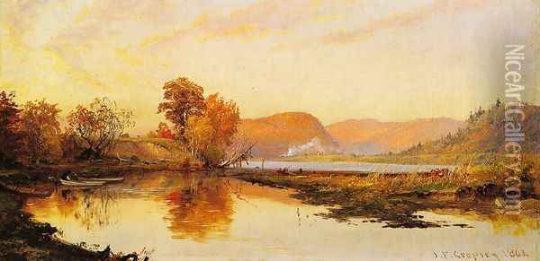The Lake Oil Painting - Jasper Francis Cropsey