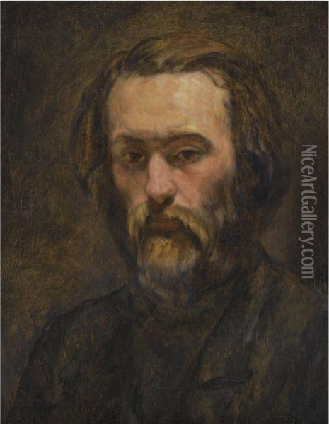 Portrait D'homme Oil Painting - Paul Cezanne