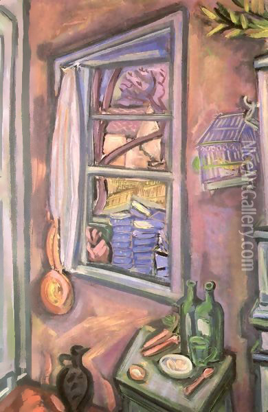 Open Window 1930 Oil Painting - Imre Nagy