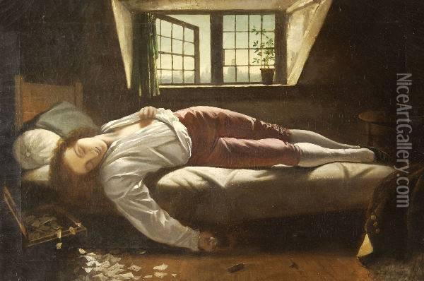 The Death Of The Poet Thomas Chatterton Oil Painting - Henry Wallis