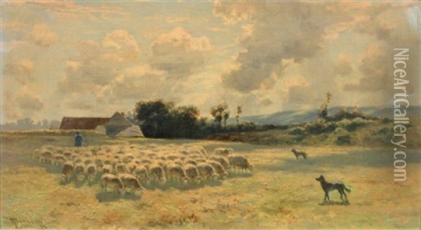 Scene Pastorale Oil Painting - Henry Singlewood Bisbing