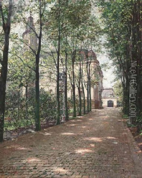 Villa Elisabeth Im Mai Oil Painting - Carl Maria Seyppel