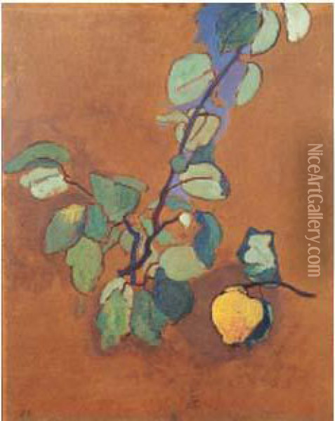 Composition A La Branche D'arbre Oil Painting - Suzanne Valadon