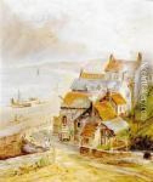 Coastal Village Oil Painting - Walter Henry Sweet