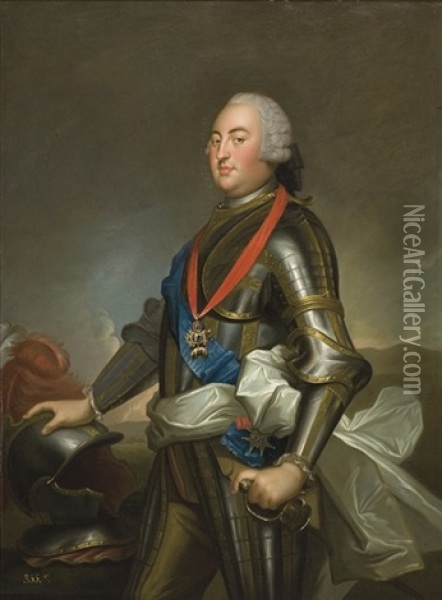 Portrait De Louis-philippe, Duc D'orleans Oil Painting - Louis Michel van Loo