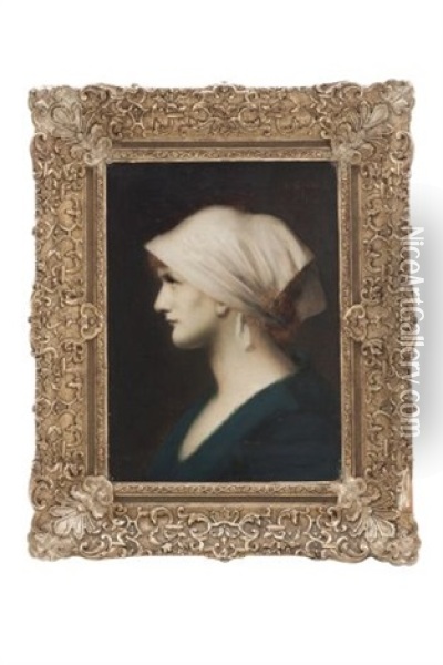 Retrato De Dama Oil Painting - Jean Jacques Henner