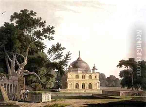 Mausoleum of Sultan Chusero near Allahabad Oil Painting - Thomas Daniell