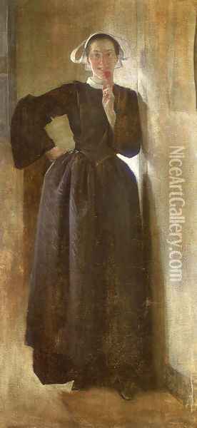Josephine The Breton Maid Oil Painting - John White Alexander