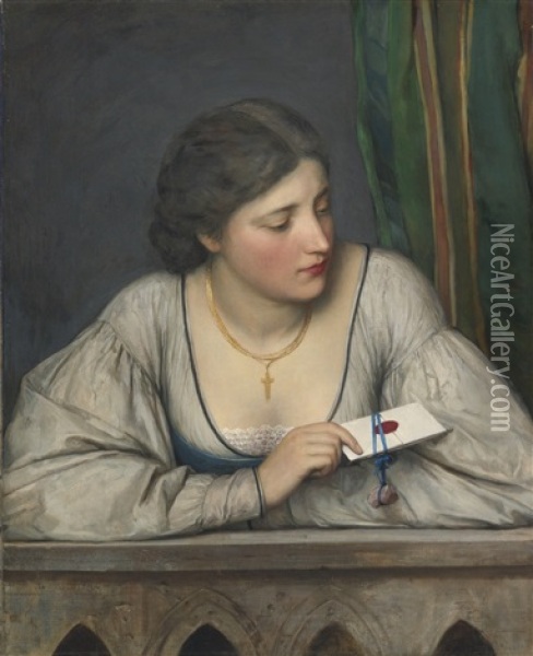 The Love Letter Oil Painting - Eugen von Blaas