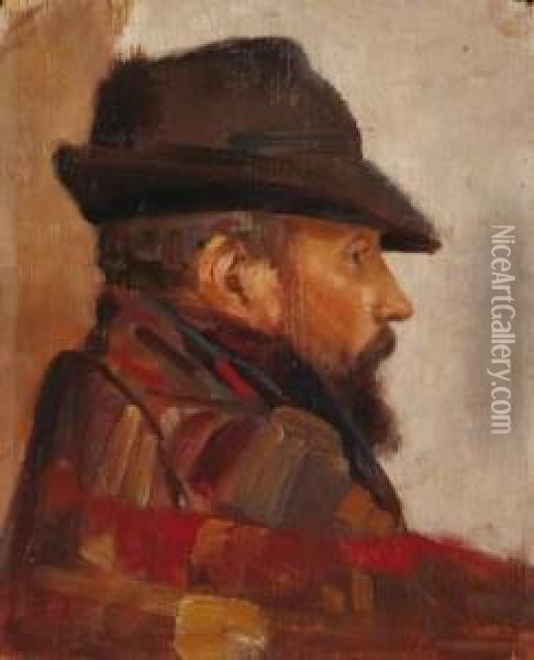 Portrait D'homme Oil Painting - Marcel Mangin