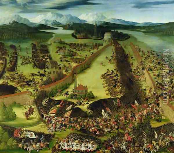 The Battle of Pavia Oil Painting - Ruprecht Heller
