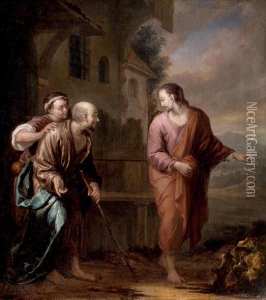 La Vocation De Saint Philippe Et Saint Matthieu Oil Painting - Arnold Houbraken