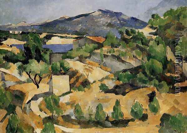 Mountains In Provence (near L Estaque) Oil Painting - Paul Cezanne