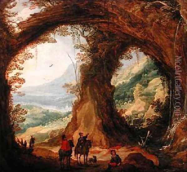 Landscape with Travellers Oil Painting - Josse de Momper