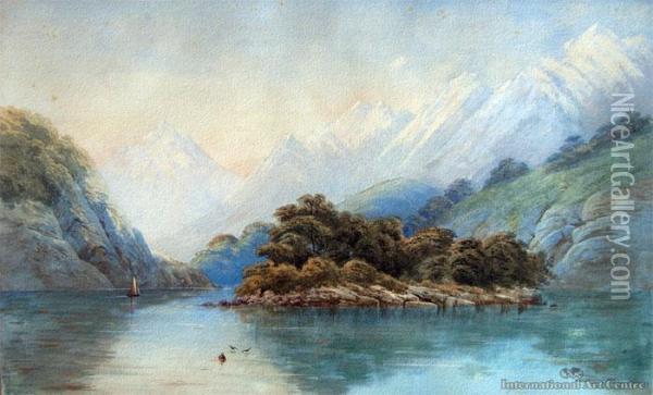 Preservation Inlet, Wc, New Zealand Oil Painting - John Barr Clarke Hoyte