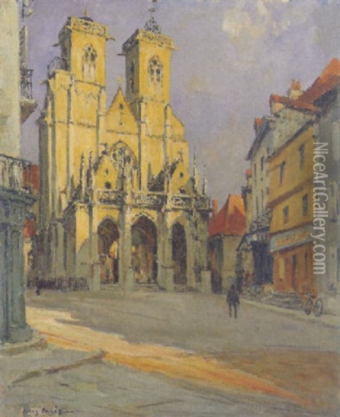 Church At Moret Oil Painting - Jules Eugene Pages