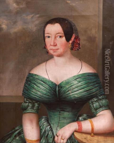 Portrait Of Eleonora Cvetlerova Oil Painting - Alois Spulak