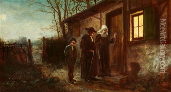 Errand Of Mercy Oil Painting - James Crawford Thom