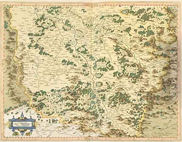 Map of Lotharingia from Atlas sive cosmographicae meditationes de fabrica mundi et fabricati figura Oil Painting - Gerard Mercator