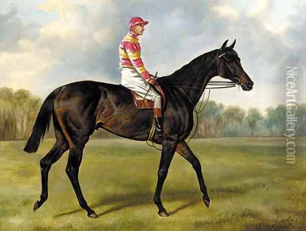 Ladas, with jockey up Oil Painting - Alfred Wheeler