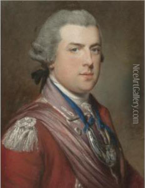 Portrait Of General George Keppel, 3rd Earl Of Albermarle, K.g. (1724-1772) Oil Painting - Francis Coates Jones