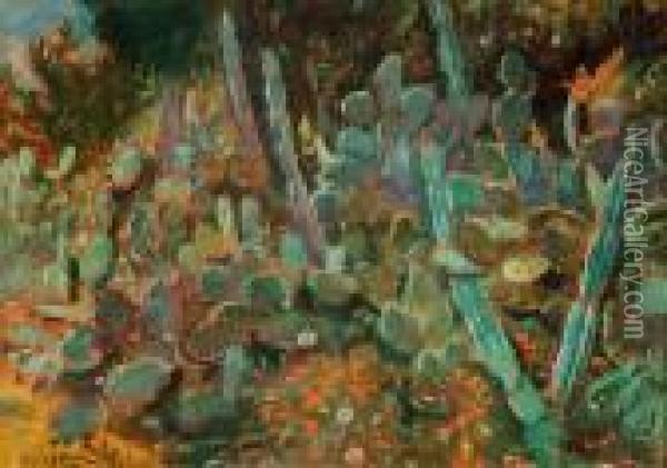 Kaktuszok Oil Painting - Andor Basch