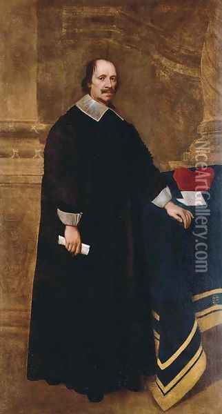 Portrait of a prelate, possibly Arnold Hoensbroeck de Ostammol Oil Painting - Genoese School