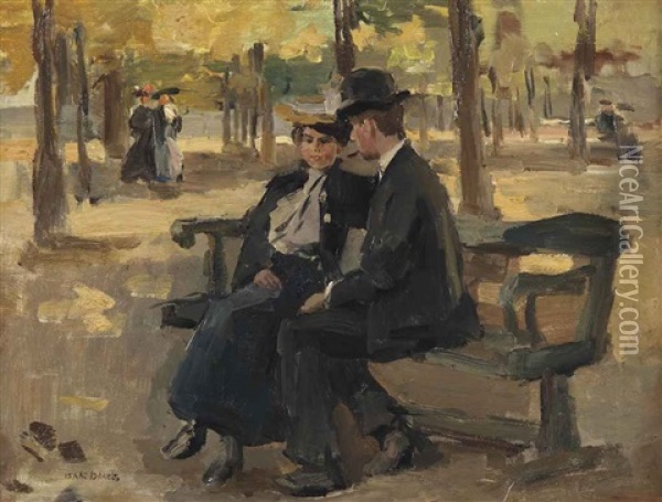 An Afternoon In The Bois De Boulogne, Paris Oil Painting - Isaac Israels