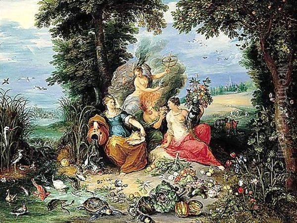Jan Brueghel The Younger Oil Painting - Frans the younger Francken