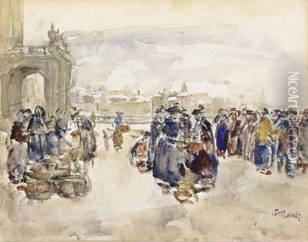 The Egg Market In Bern Oil Painting - Isaac Israels
