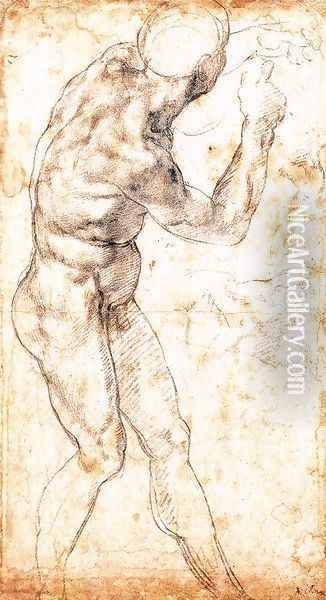 Male Nude 1504-06 Oil Painting - Michelangelo Buonarroti