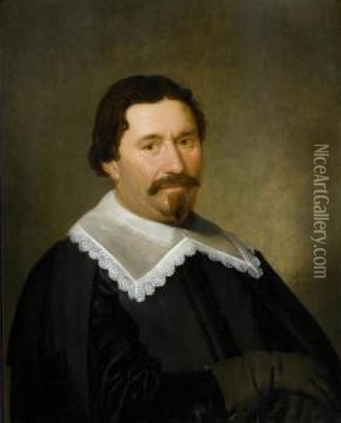 Portrait Of A Gentleman. Oil Painting - Jacob Gerritsz. Cuyp