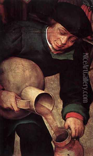Peasant Wedding (detail) 1567 5 Oil Painting - Jan The Elder Brueghel