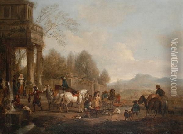 The Shooting Party Oil Painting - Henry Andrews
