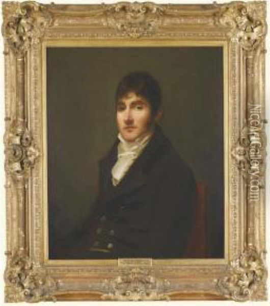 Portrait Of Mr Warner Of Bath Oil Painting - George C. Watson