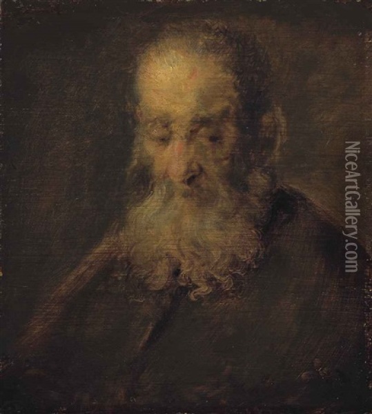 Head Of A Bearded Man Oil Painting -  Rembrandt van Rijn