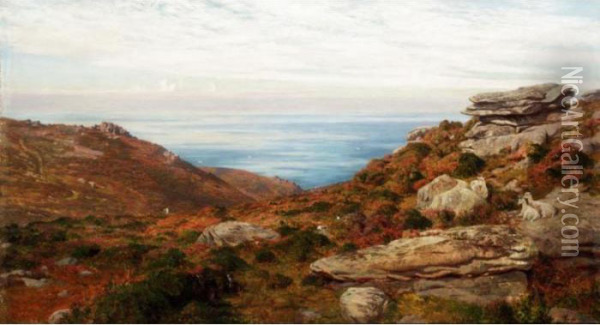 A West Cornwall Moor Oil Painting - Charles Parsons Knight