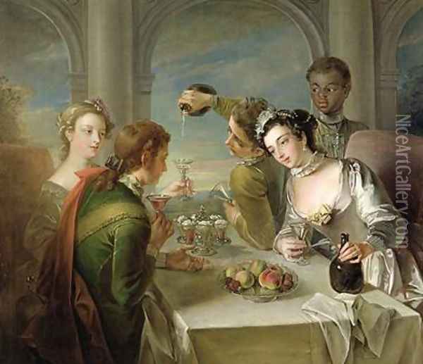 The Sense of Taste 1744-47 Oil Painting - Philipe Mercier