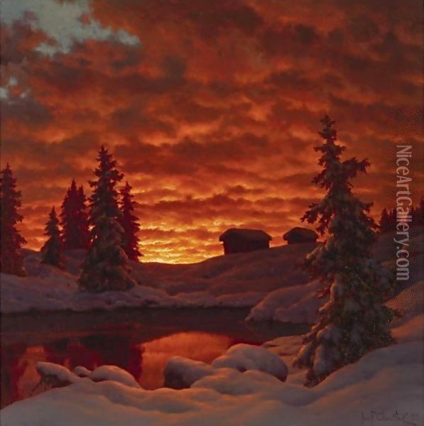 Sunset, 1923 Oil Painting - Ivan Fedorovich Choultse