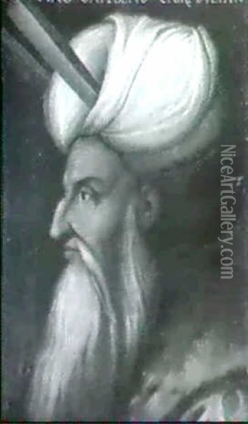 Portrait D'un Sultan Oil Painting - Gentile Bellini