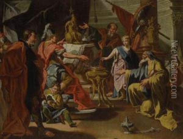 Hannibal Schwort Den Romern Rache Oil Painting - Sebastiano Ricci