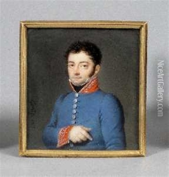 Un Commissaire De Guerre De La Garde Imperiale Oil Painting - Jean Baptiste Genty