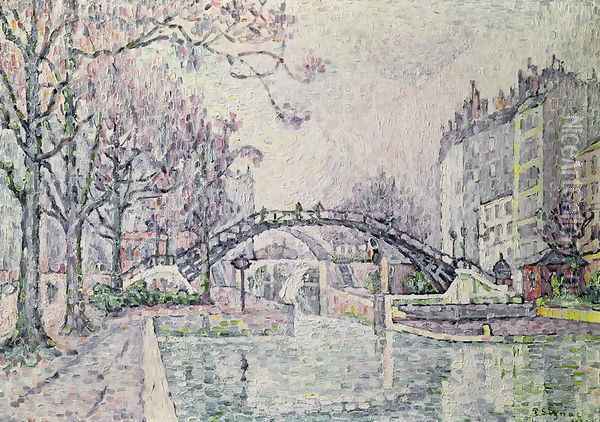 The Canal Saint-Martin, 1933 Oil Painting - Paul Signac