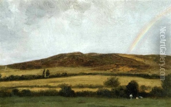 Paysage A L'arc En Ciel Oil Painting - Nicolas Louis Cabat