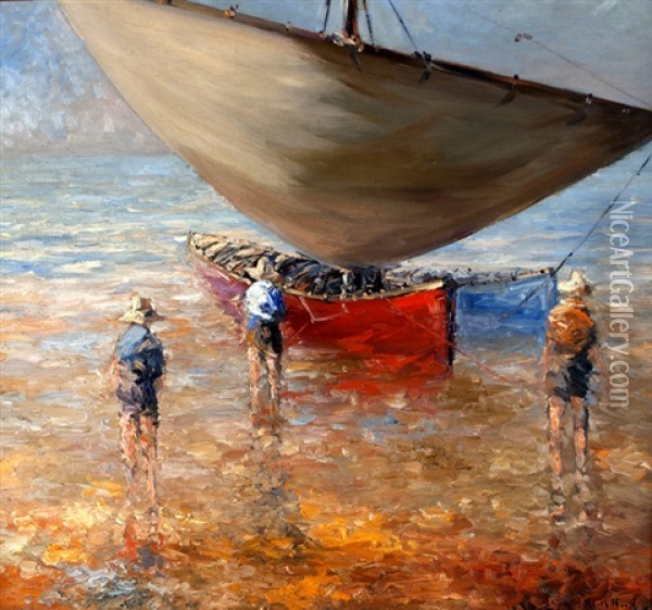Pescadores Oil Painting - Stephen Robert Koekkoek