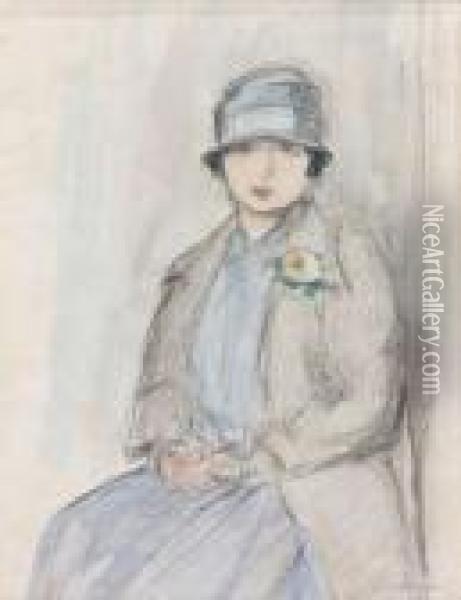 Femme Assise Au Chapeau Oil Painting - Henri Lebasque
