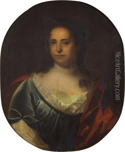 Portrait Of Lady Oil Painting - Sir Godfrey Kneller
