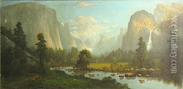 Yosemite Valley Oil Painting - John Englehart
