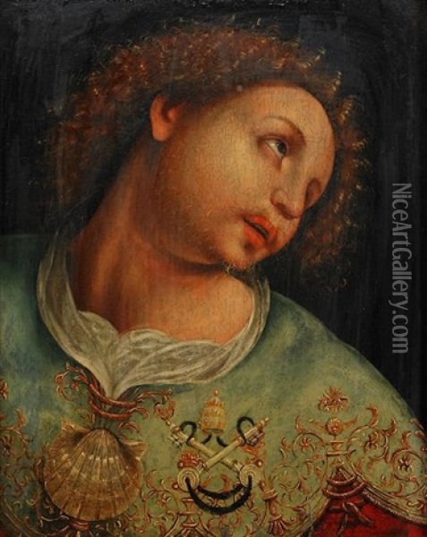 Sankt Jacobus Av Compostellas Pilgrim Oil Painting - Bernaert (Barend) van Orley